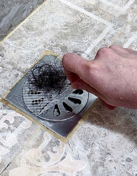 Load image into Gallery viewer, White Gray Grid Bathroom Drain Filter: Anti-Clog, Insect-Proof Stickers

