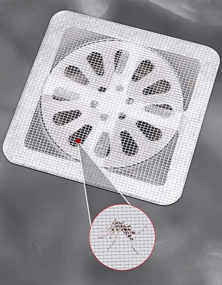Load image into Gallery viewer, White Gray Grid Bathroom Drain Filter: Anti-Clog, Insect-Proof Stickers
