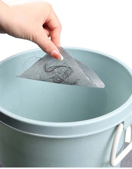Load image into Gallery viewer, White Gray Grid Bathroom Drain Filter: Anti-Clog, Insect-Proof Stickers
