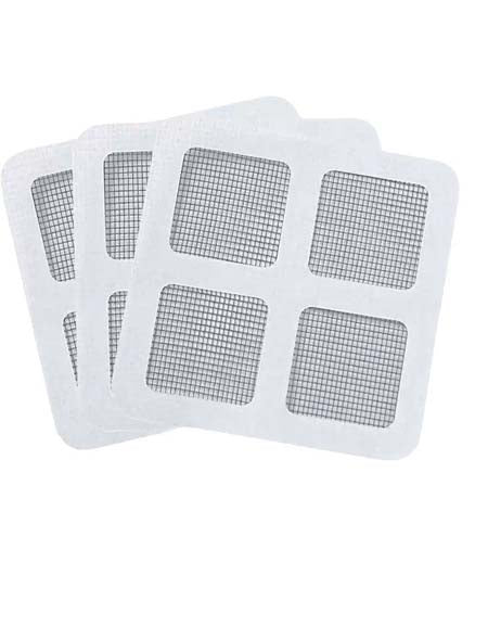 White Gray Grid Bathroom Drain Filter: Anti-Clog, Insect-Proof Stickers