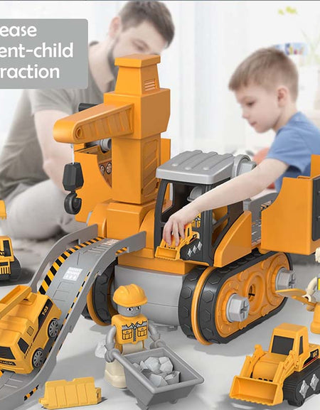 Kids Construction Vehicle Set: Crane Excavator Bulldozer Forklift-Zy Fulfill