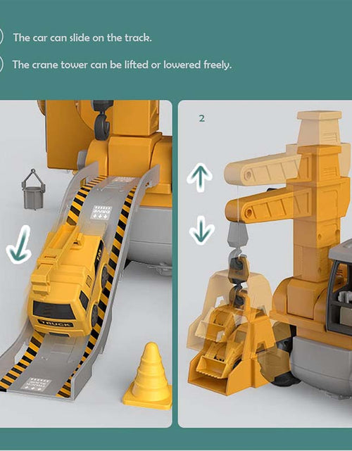 Load image into Gallery viewer, Kids Construction Vehicle Set: Crane Excavator Bulldozer Forklift
