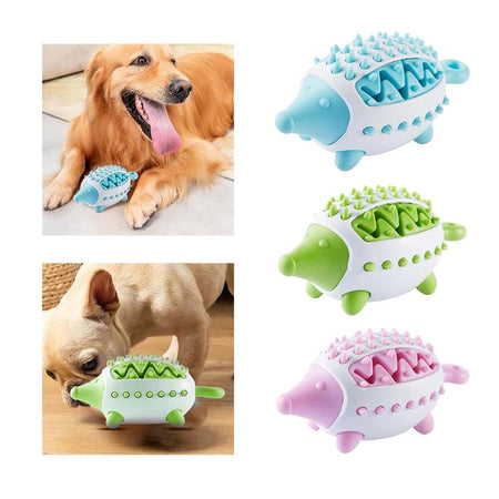 Blue IQ Training Pet Treat Ball - Bite Resistant Rubber Chew Toy-Zy Fulfill