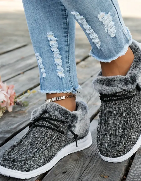 Women's Casual Slip-On Canvas Sneakers – Plush Lining, Non-Slip EVA Sole, All-Season Comfort-Zy Fulfill