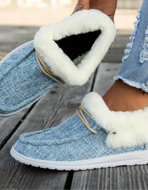 Load image into Gallery viewer, Women&#39;s Casual Slip-On Canvas Sneakers – Plush Lining, Non-Slip EVA Sole, All-Season Comfort
