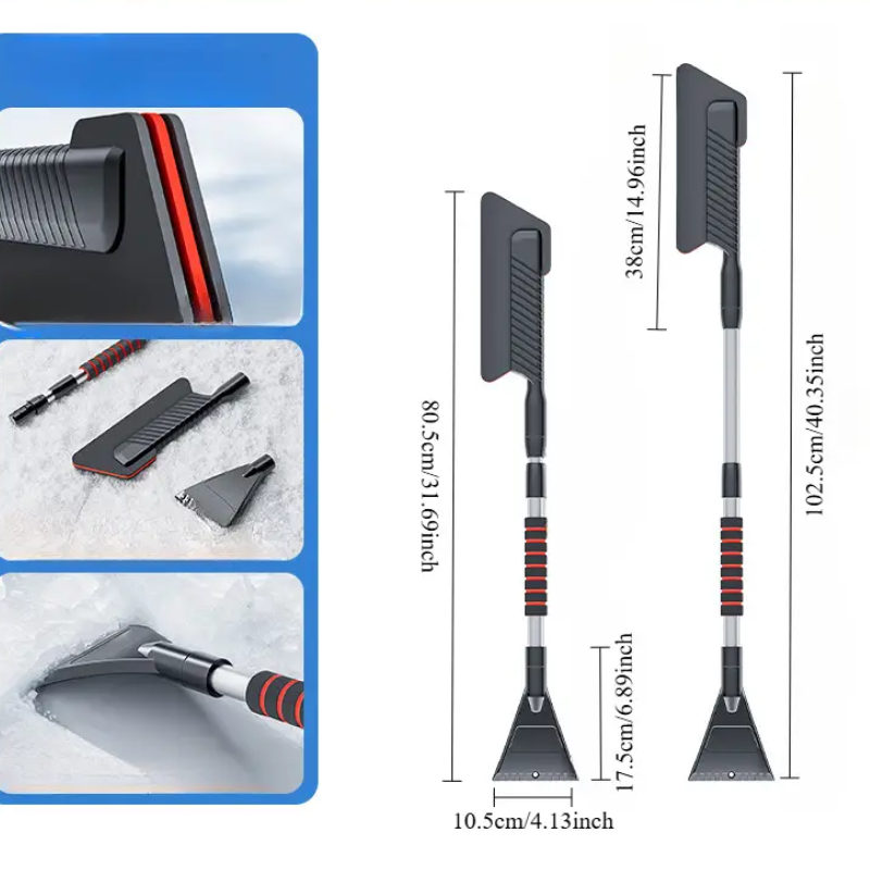 Telescopic Car Snow Shovel - Durable, Detachable & Easy for Winter Cleanup