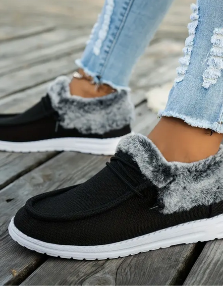 Women's Casual Slip-On Canvas Sneakers – Plush Lining, Non-Slip EVA Sole, All-Season Comfort-Zy Fulfill