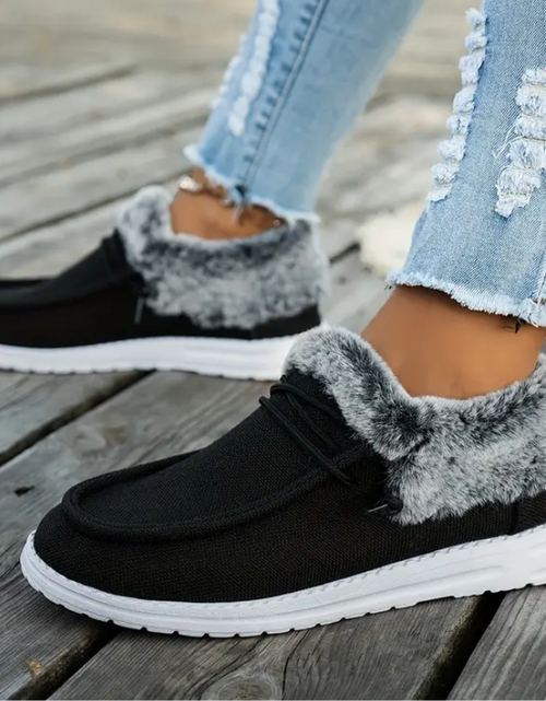 Load image into Gallery viewer, Women&#39;s Casual Slip-On Canvas Sneakers – Plush Lining, Non-Slip EVA Sole, All-Season Comfort
