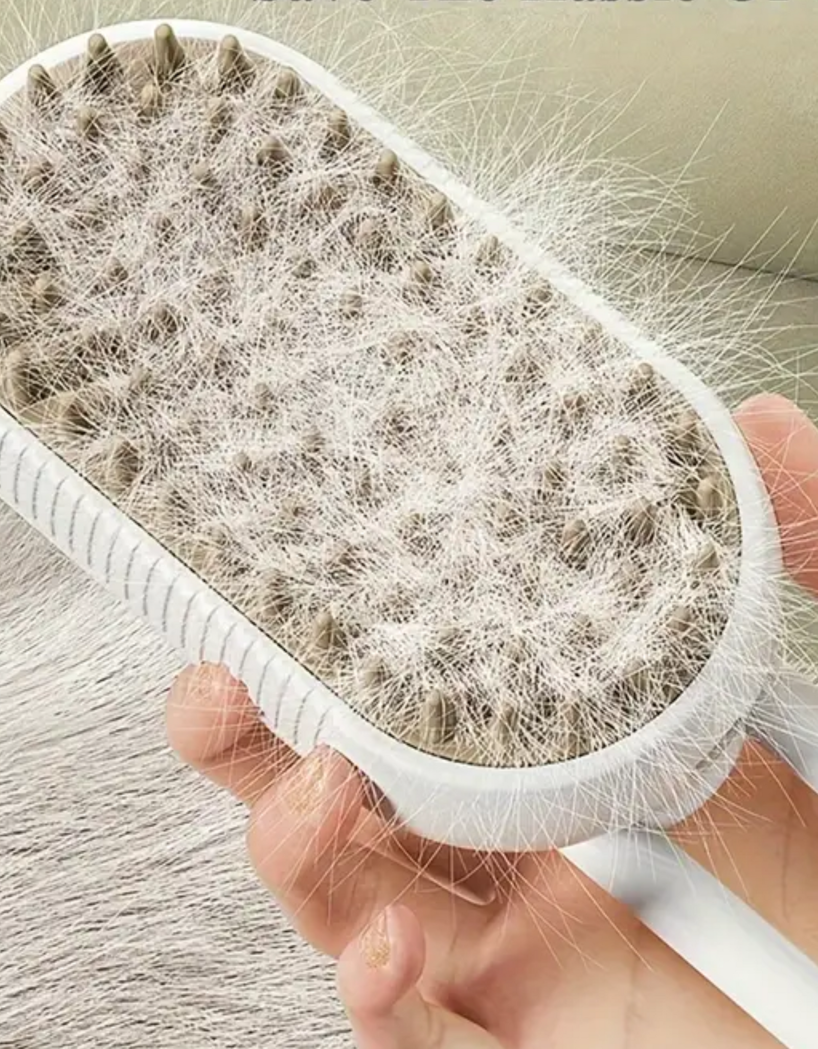 Pet Grooming No-Rinse Brush: Fluff Remover & Massage Comb
