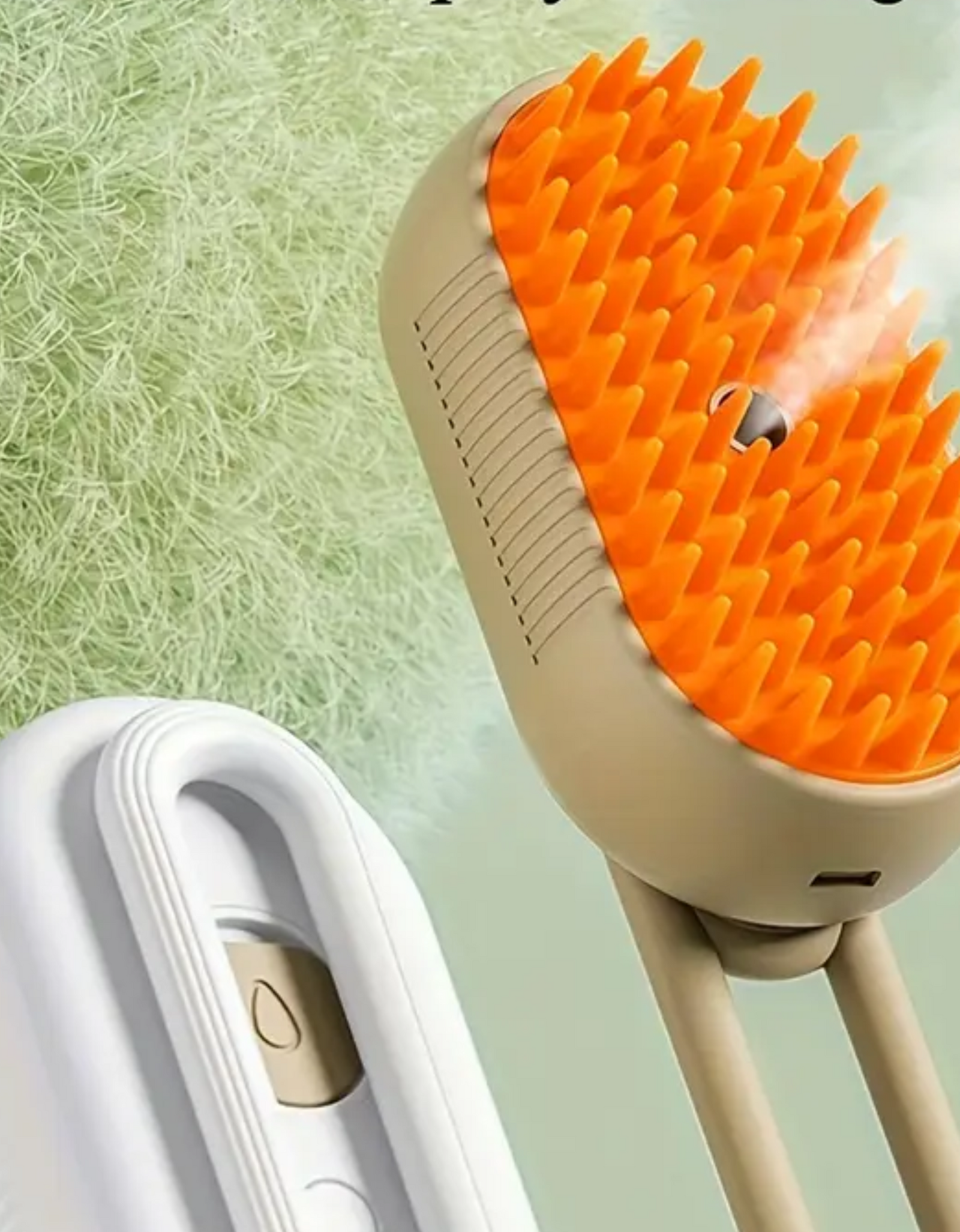 Pet Grooming No-Rinse Brush: Fluff Remover & Massage Comb