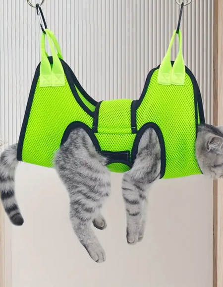 Deluxe Cat Grooming Hammock - Durable & Comfortable Pet Sling for Easy Grooming-Zy Fulfill