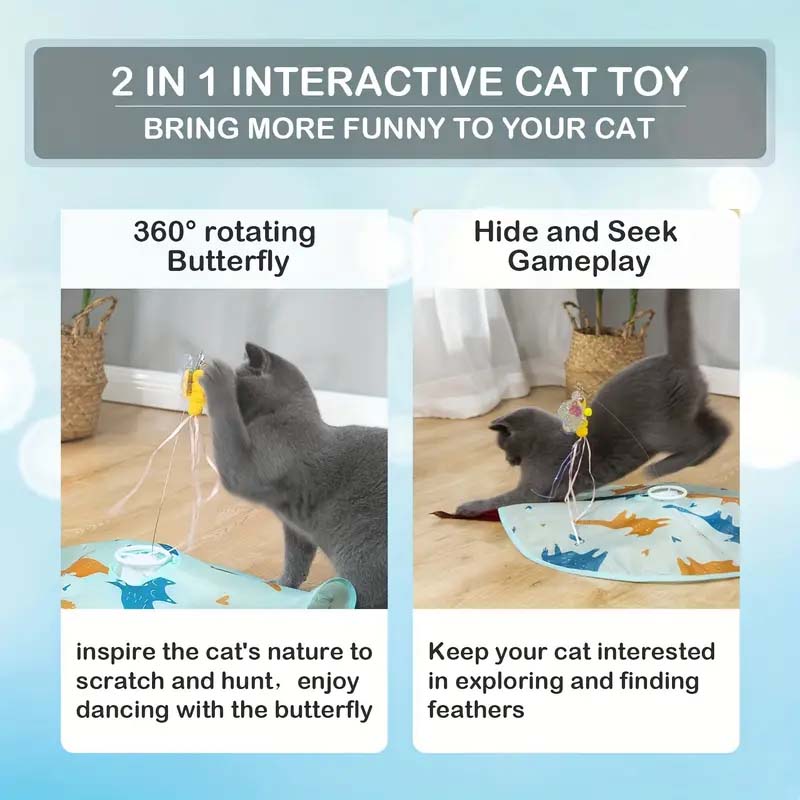 Valonii 2-in-1 Rechargeable Motion-Activated Cat Toy