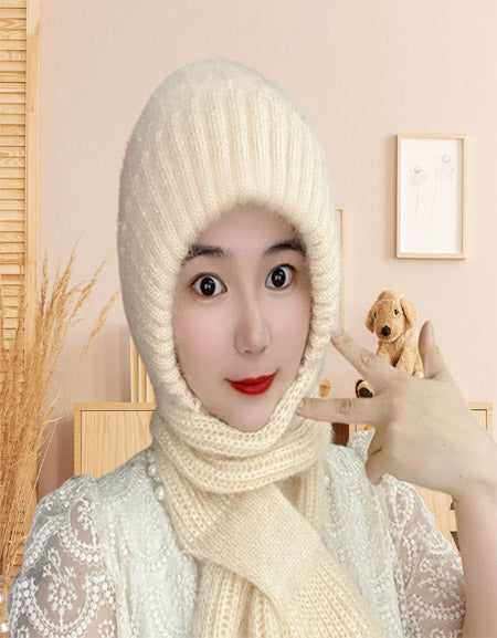 Load image into Gallery viewer, Windproof Knitted Ear Protection Scarf Hat (Women) Zydropshipping
