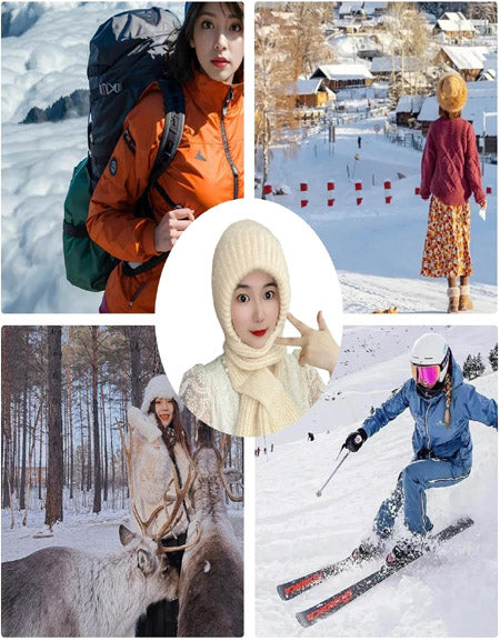 Load image into Gallery viewer, Windproof Knitted Ear Protection Scarf Hat (Women) Zydropshipping
