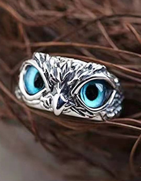 Load image into Gallery viewer, Wisdom&#39;s Emblem: Sterling Silver Owl Ring Zydropshipping
