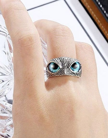 Load image into Gallery viewer, Wisdom&#39;s Emblem: Sterling Silver Owl Ring Zydropshipping
