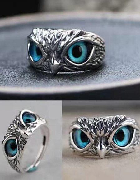 Load image into Gallery viewer, Wisdom&#39;s Emblem: Sterling Silver Owl Ring Zydropshipping
