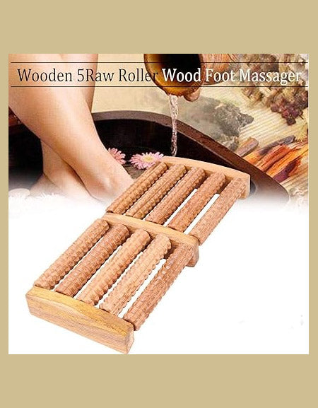Wooden Foot Massager - 5 Row Massage Stick Zydropshipping