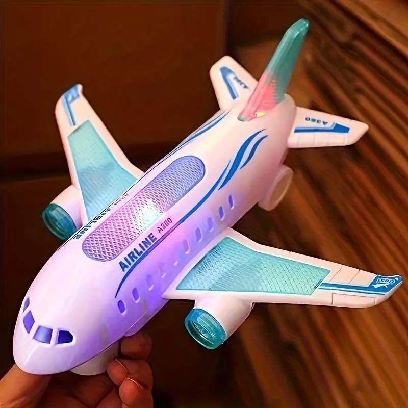 Kids' Electric Airplane Toy with Lights & Music – Ages 3-6