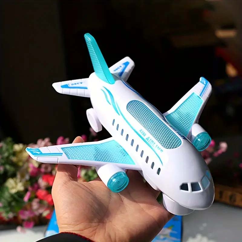 Kids' Electric Airplane Toy with Lights & Music – Ages 3-6