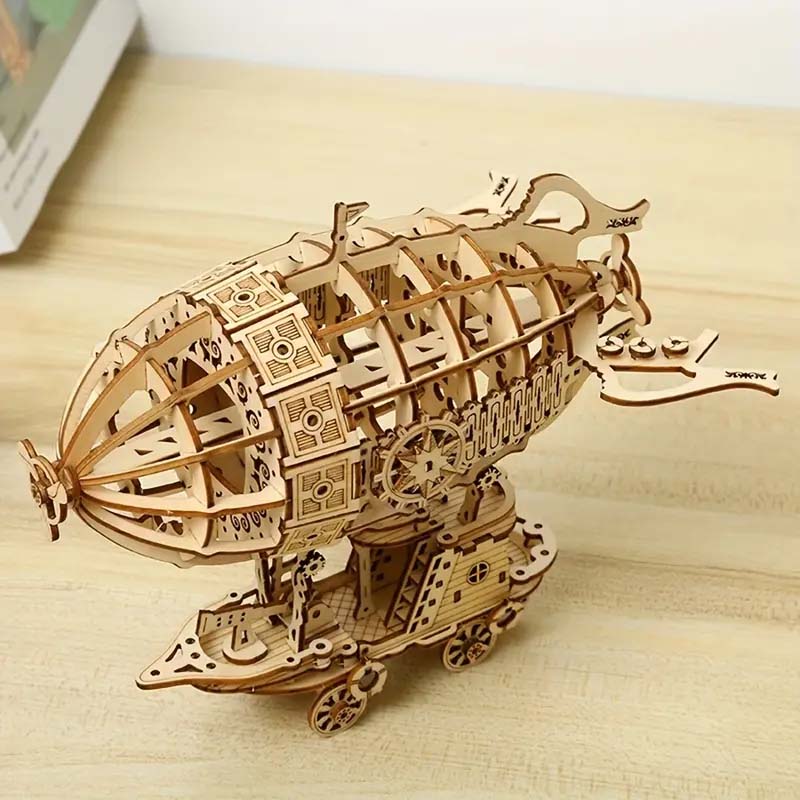 3D Wooden Airship Puzzle - Mechanical Model Kit