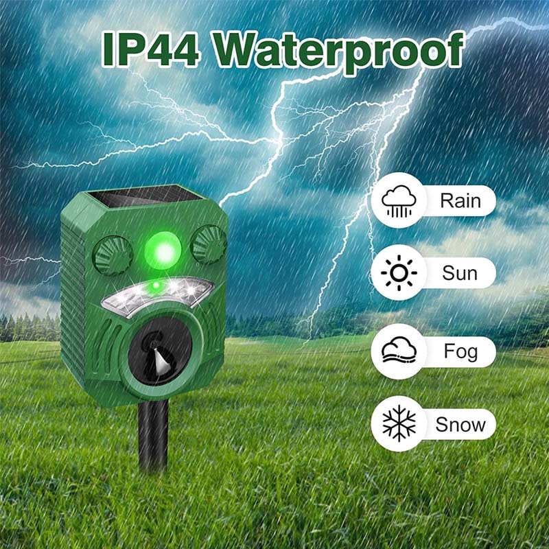 Joomouney Cat Repellent | Ultrasonic Solar Animal Scarer with PIR Sensor & Flash