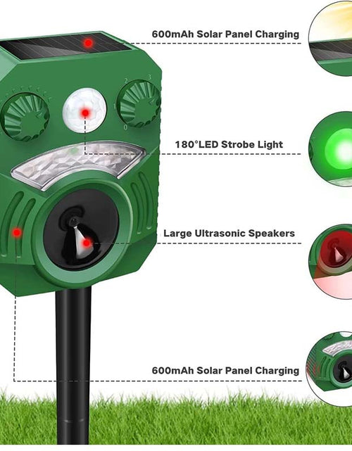 Load image into Gallery viewer, Joomouney Cat Repellent | Ultrasonic Solar Animal Scarer with PIR Sensor &amp; Flash
