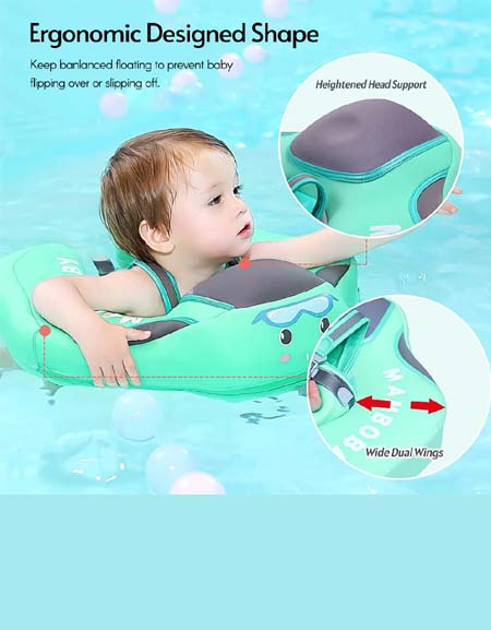 Adium Non-Baby Float: Innovative Infant Lying Swimming Ring for 0-3 Months Pool Swim Training-Zy Fulfill