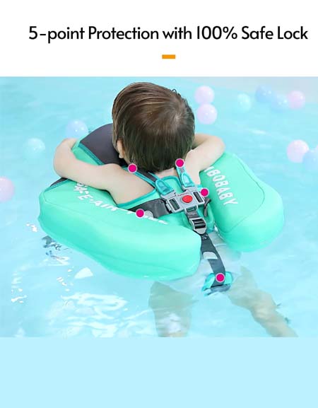 Adium Non-Baby Float: Innovative Infant Lying Swimming Ring for 0-3 Months Pool Swim Training