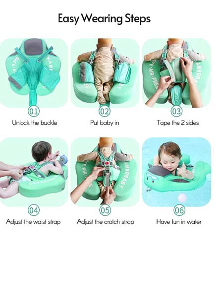 Adium Non-Baby Float: Innovative Infant Lying Swimming Ring for 0-3 Months Pool Swim Training