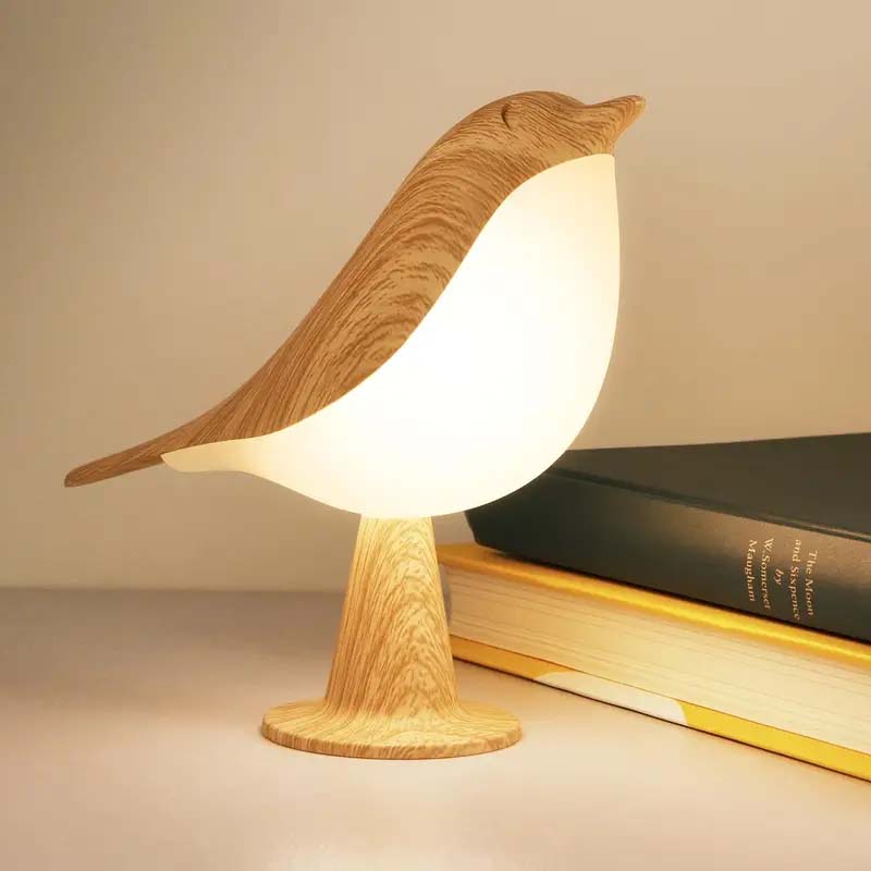16-Color Bird-Shaped Touch Lamp - Dimmable & USB Rechargeable