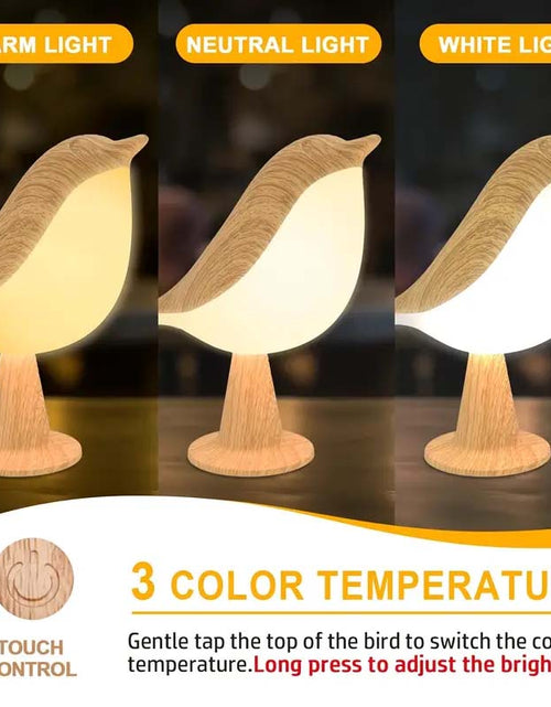 Load image into Gallery viewer, 16-Color Bird-Shaped Touch Lamp - Dimmable &amp; USB Rechargeable
