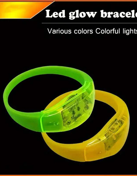 LED Voice-Activated Flash Bracelet - Waterproof & Fun, 12-Pack ????-Zy Fulfill