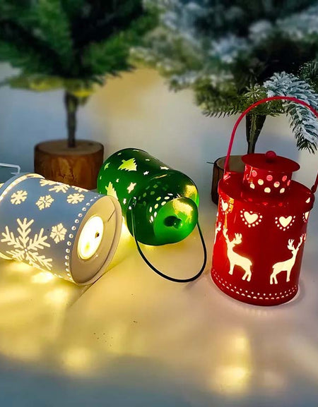 Nordic LED Christmas Candle Lanterns – Festive Holiday Decor-Zy Fulfill