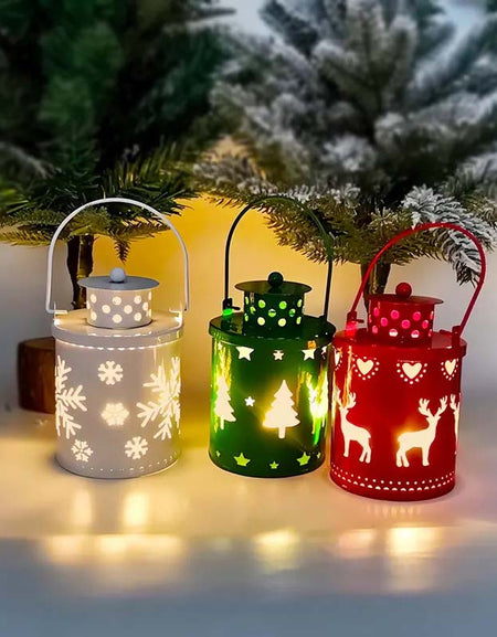 Nordic LED Christmas Candle Lanterns – Festive Holiday Decor-Zy Fulfill