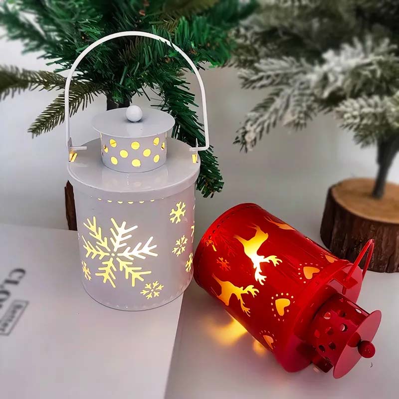 Nordic LED Christmas Candle Lanterns – Festive Holiday Decor