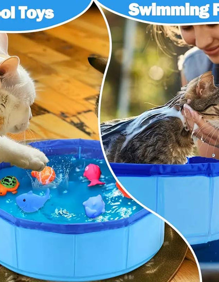 Interactive Cat Water Play Pool with Floating Toys-Zy Fulfill