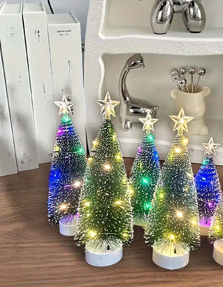 3-Piece LED Copper Wire Christmas Tree Set - Large, Medium, Small-Zy Fulfill