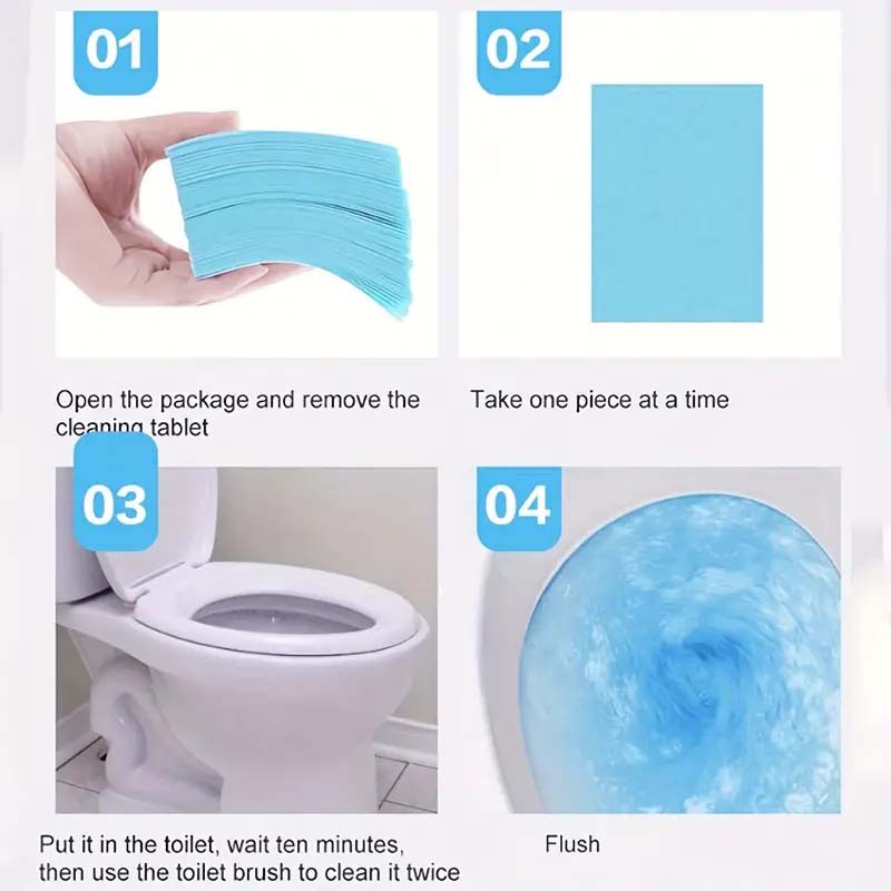 Total Toilet Care Cleaning Sheets - 30pcs Deep-Cleansing & Fresh