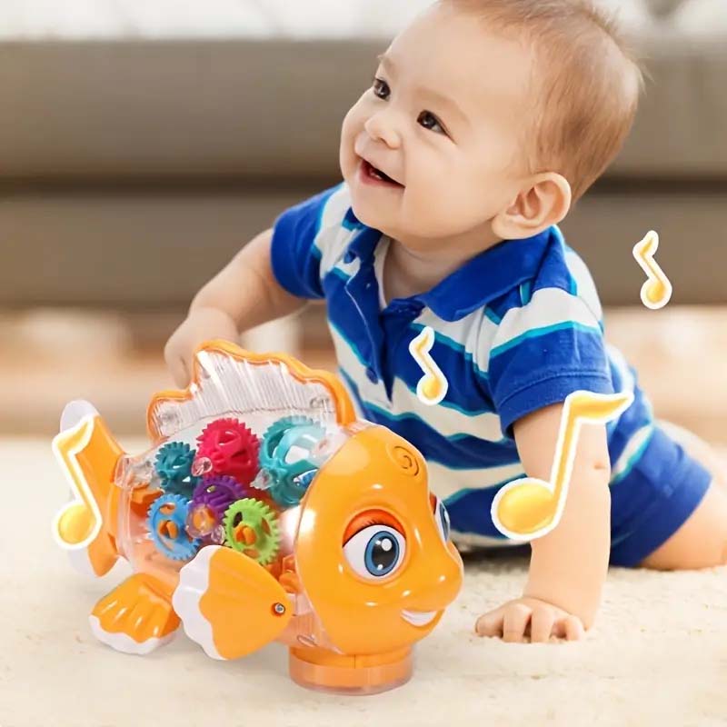 Interactive Clownfish Swing Toy – Light & Music, Educational Gift