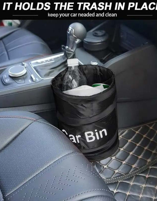 Load image into Gallery viewer, Collapsible Leak-Proof Car Trash Can – Black Waste Bin &amp; Cooler Bag
