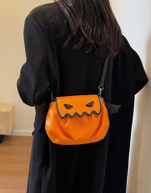 Load image into Gallery viewer, Halloween Pumpkin Crossbody Bag | Cute Cartoon with Wings
