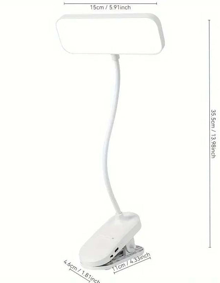 Clip-On LED Desk Lamp, Dimmable & Rechargeable | USB Powered-Zy Fulfill