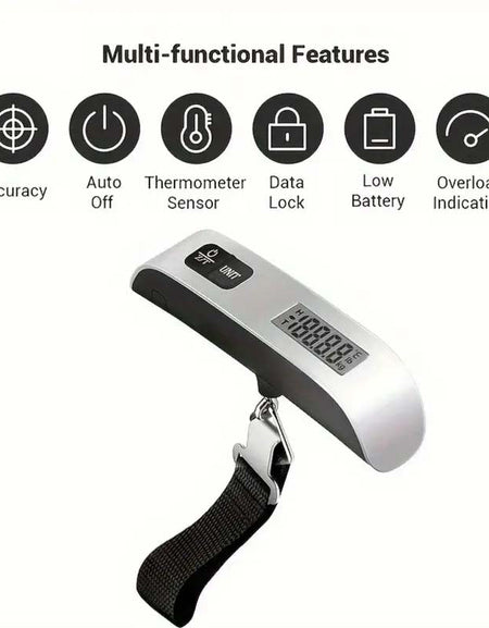 Digital Luggage Scale 110Lb/50Kg - Portable, Battery-Powered, LCD Display-Zy Fulfill
