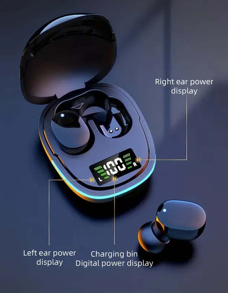 2024 Wireless Earbuds - Touch Control, LED Display, Sweat-Resistant for Music & Gaming-Zy Fulfill