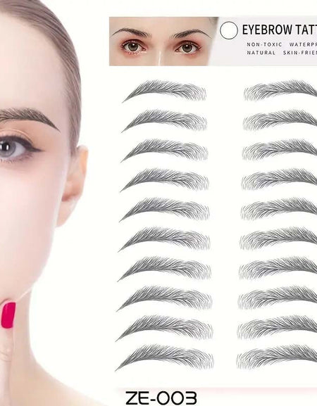 8 Varieties Waterproof 3D Eyebrow Stickers - Eco-Friendly & Skin-Safe | Long-Lasting Brow Style-Zy Fulfill