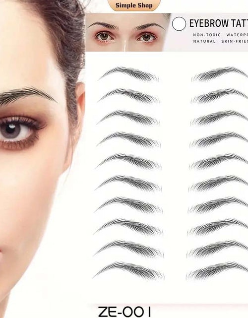 Load image into Gallery viewer, 8 Varieties Waterproof 3D Eyebrow Stickers - Eco-Friendly &amp; Skin-Safe | Long-Lasting Brow Style
