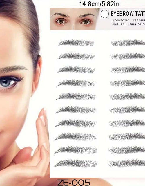 Load image into Gallery viewer, 8 Varieties Waterproof 3D Eyebrow Stickers - Eco-Friendly &amp; Skin-Safe | Long-Lasting Brow Style
