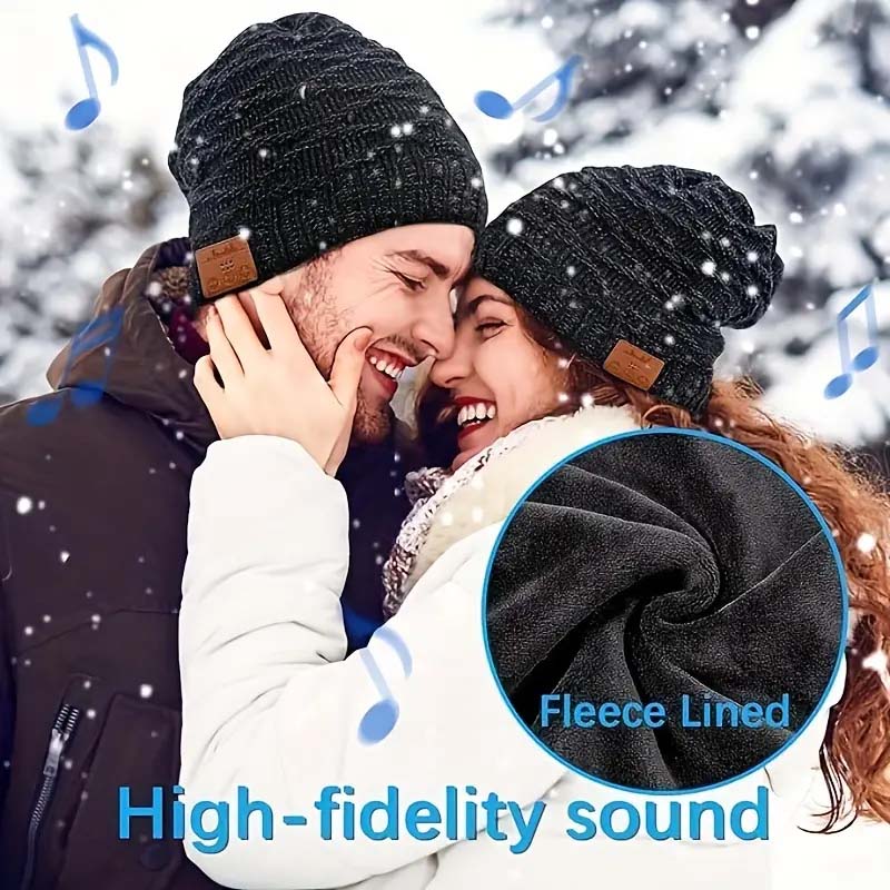 Festive Wireless Music Hat with High-Fidelity Sound & Warm Fleece