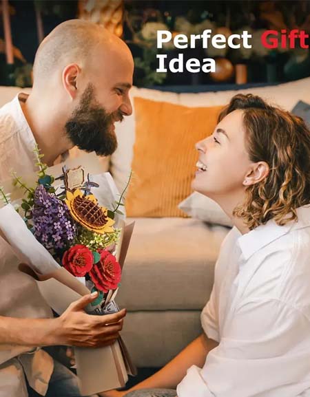Wooden Flower Bouquet DIY Kit: Rose, Lilac, Sunflower, Carnation - Home Decor & Gift-Zy Fulfill